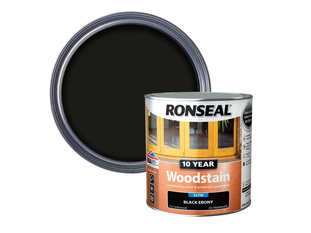 Ronseal 10 Year Woodstain Ebony 750ml 38684