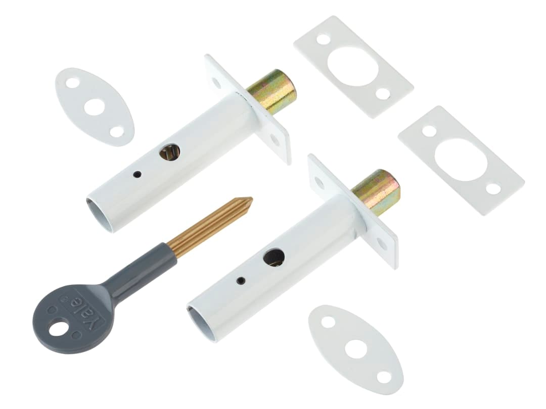 Yale Locks PM444 Door Security Bolts White Finish Visi of 2 7.22444E+11