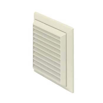 Louvered Grill with Flyscreen - 100mm x 154mm White