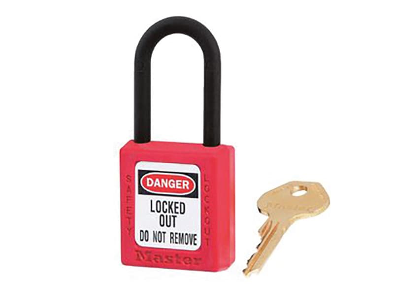Master Lock 406RED Lockout Padlock – 38Mm Body & 6Mm Composite Nylon Shackle