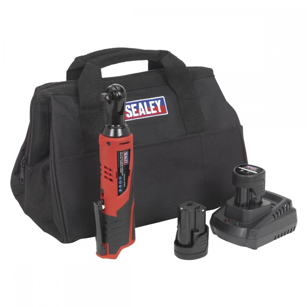 Sealey CP1202KIT Ratchet Wrench Kit 3/8inSq Drive 12V Sv12 Series - 2 Batteries