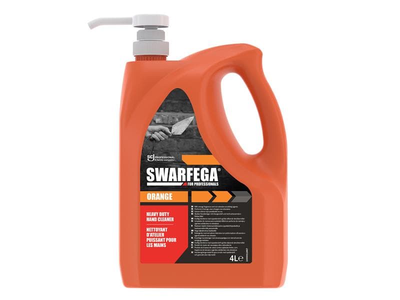 Swarfega® SOR4LMP Orange Hand Cleaner Pump Top Bottle 4 Litre