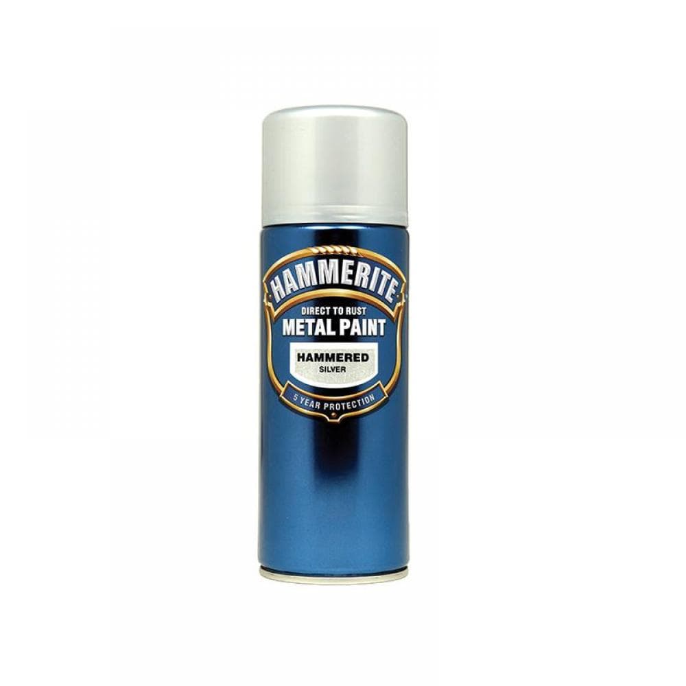 Hammerite 5084783 Direct To Rust Hammered Finish Aerosol Silver 400Ml