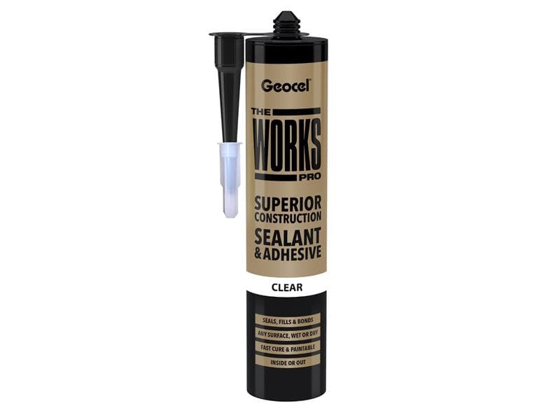 Geocel 6001241/C03 The Works Pro Sealant & Adhesive Clear 290Ml