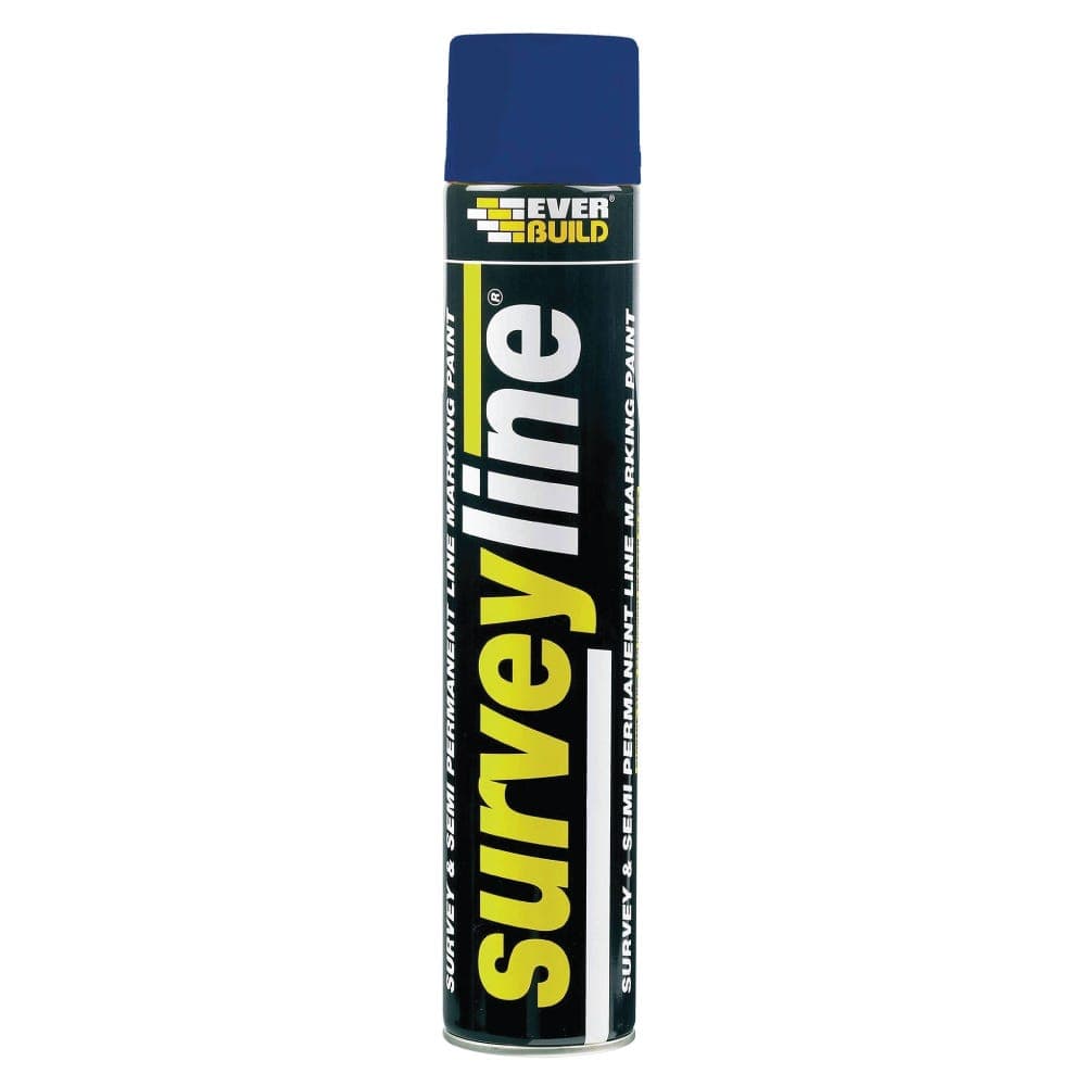 Everbuild Survey Line Marking Paint Blue 700ml (Pack of 6)