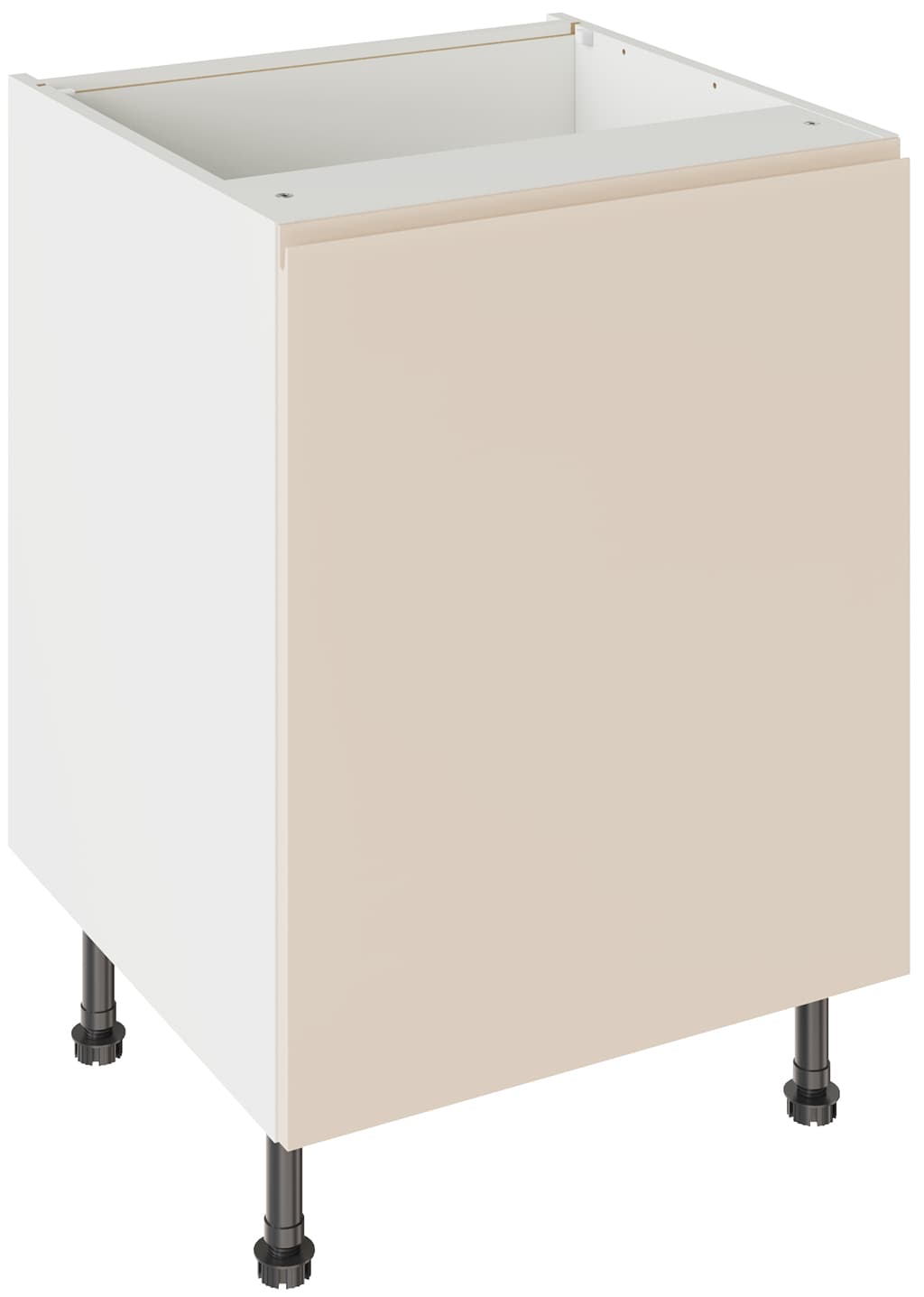 Flatpack Base Unit Oven J-PULL Super Gloss Cashmere 600mm