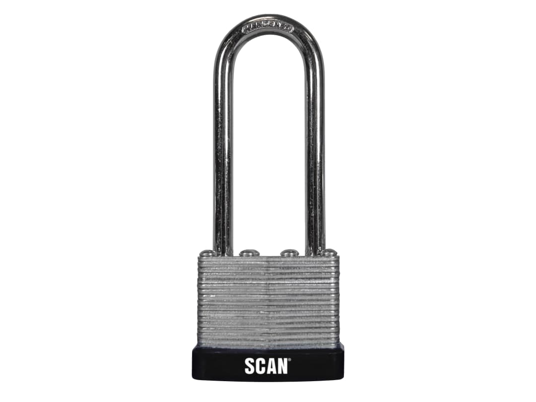 Scan Laminated Steel Padlock 40mm Long Shackle QC0140L