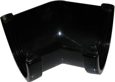 FloPlast Deepflow/ Hi-Cap Gutter Angle - 135 Degree x 115mm x 75mm Black