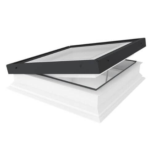 Type G Manual Opening Flat Roof Window - 700mm x 700mm Double Glazed Black