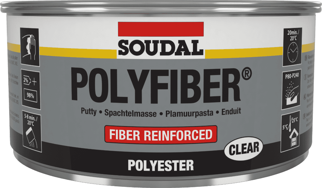 Soudal Polyfiber Clear Clear 1.5Kg 103435