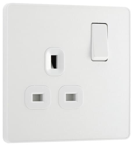 Screwed Flatplate Brushed Steel Single Master Telephone Socket SBSBTM1-02
