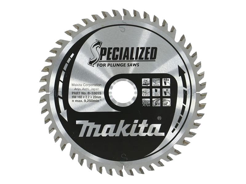 Makita B-33015 B-33015 Specialized For Plunge Saws Blade 165 X 20Mm X 48T