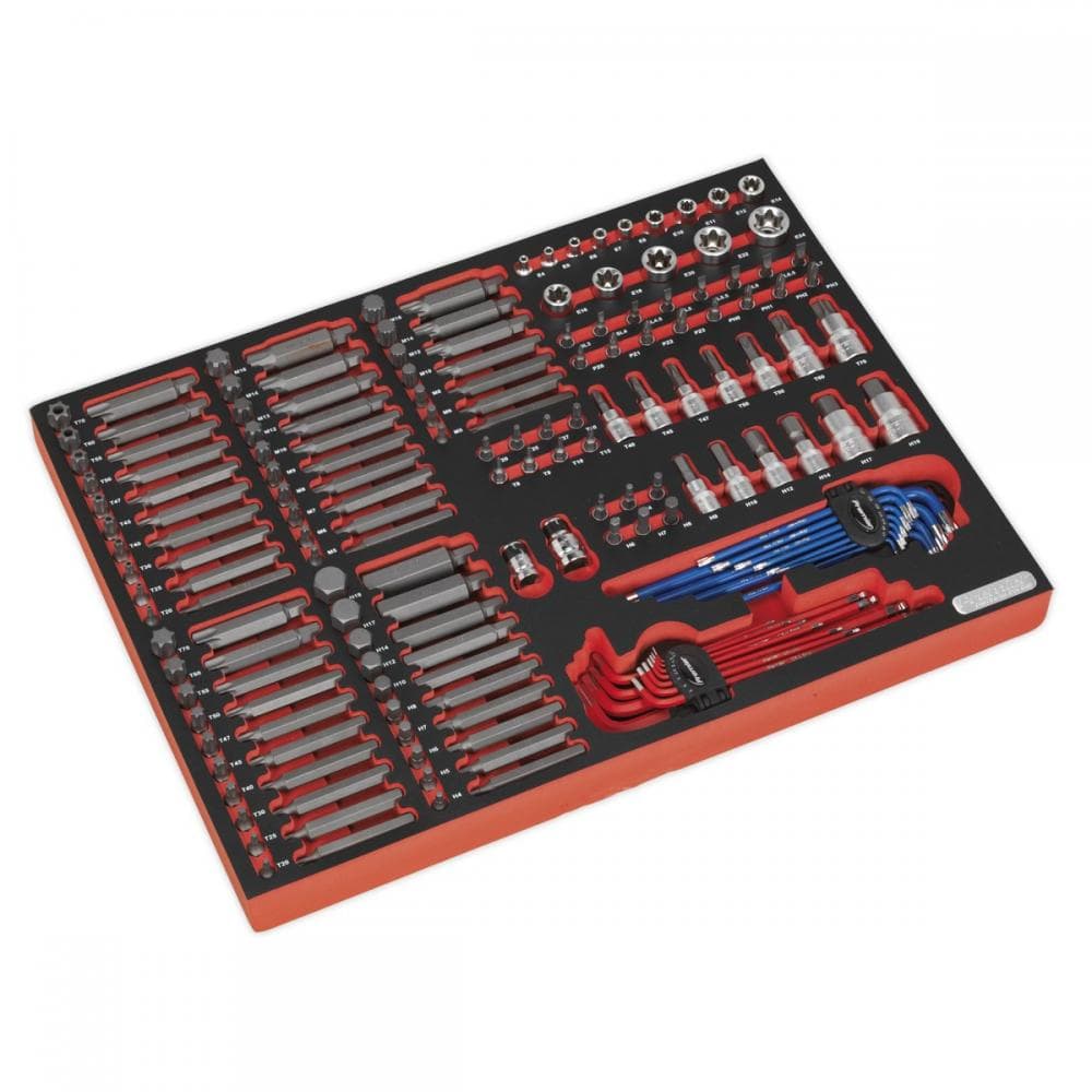 Sealey TBTP07 Tool Tray With Specialised Bits & Sockets 177Pc