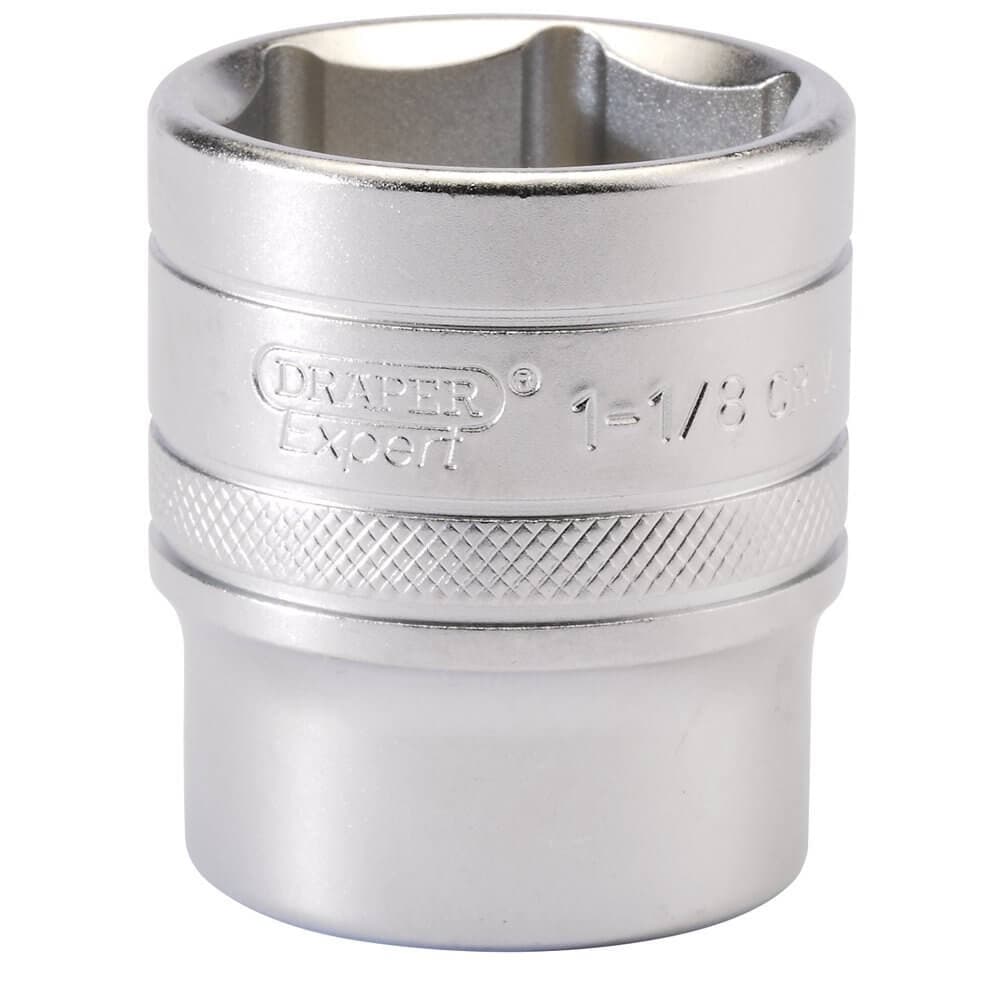 Draper Expert 16636 6 Point Imperial Socket 1/2in Sq. Dr. 1.1/8in each