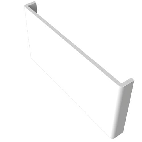 410mm White Fascia Capping Box End Board - 10mm x 1.25mtr