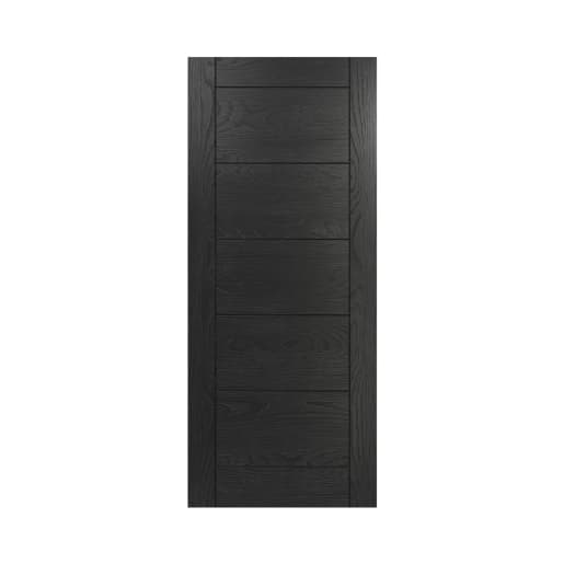 Deanta Seville Brushed Black Oak Door 1981 x 838 x 35mm