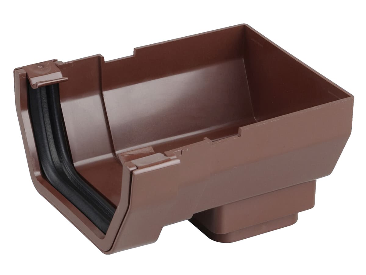 Osma SquareLine 4T807 Stopend Outlet 100mm Brown