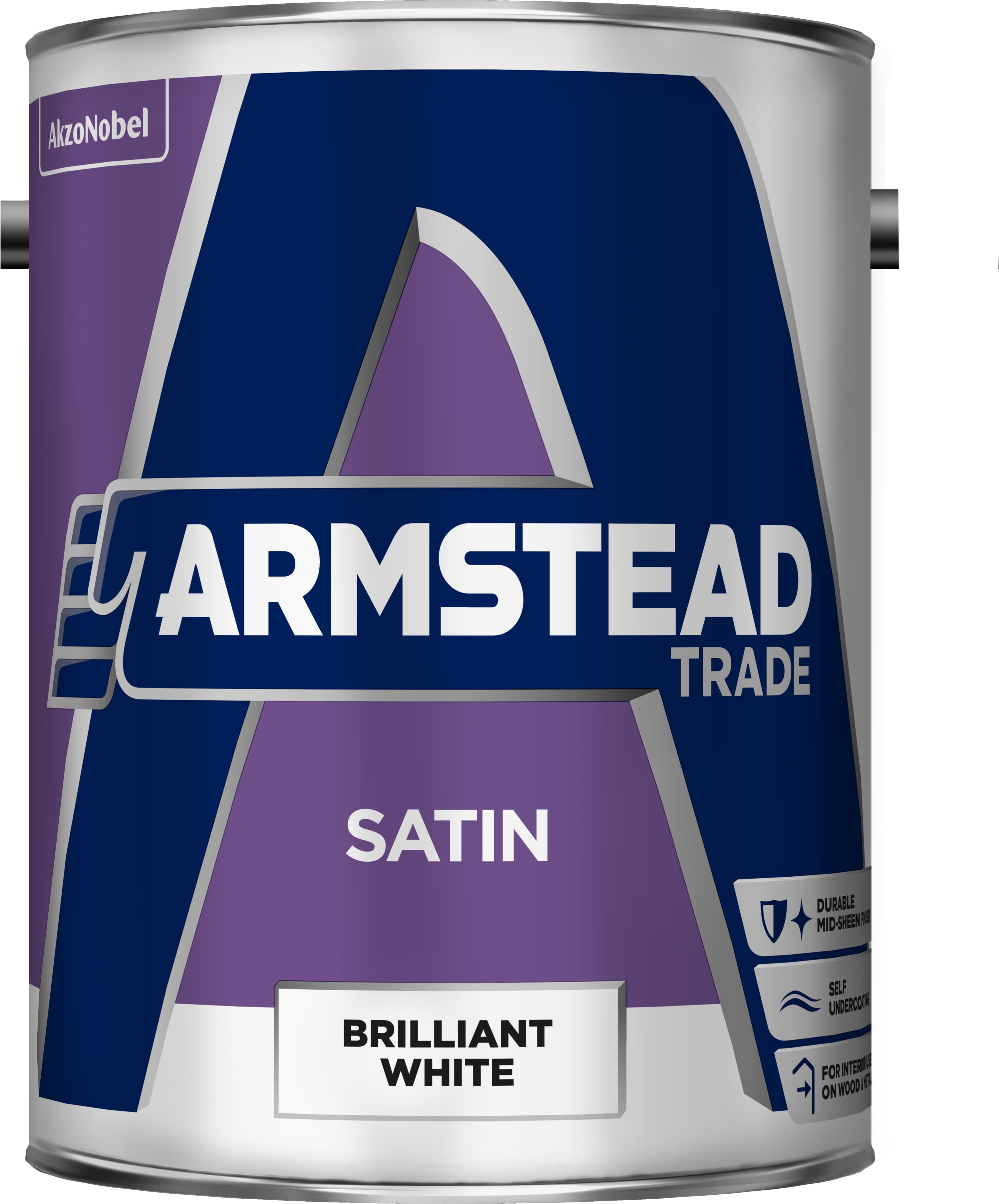 Armstead Trade Satin Paint 5L Brilliant White