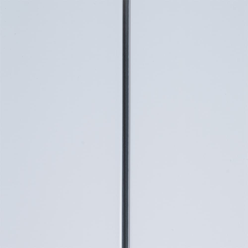 Plain White Gloss Chrome Stripe PVC Wall Panel (8mm)