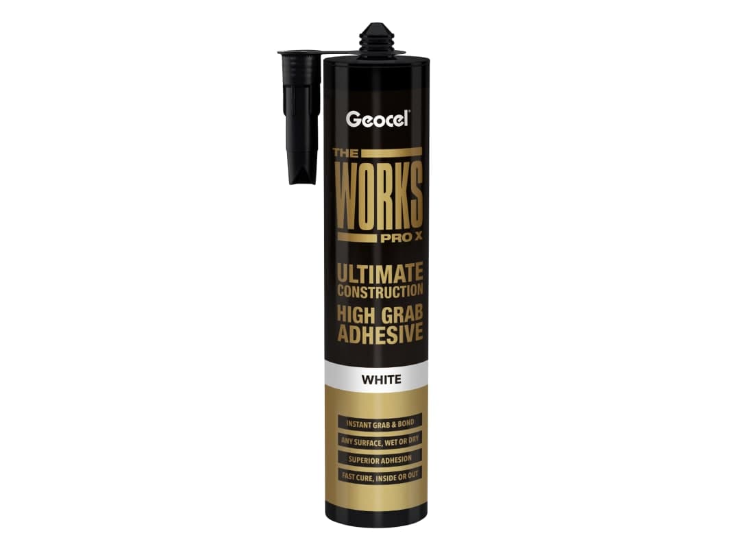 Geocel THE WORKS PRO X High Grab Adhesive White 290ml 6001246/C03