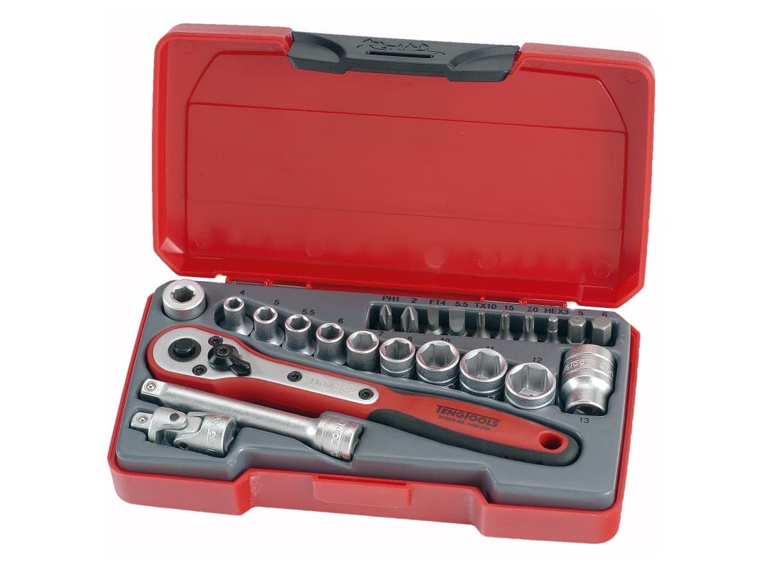 Teng T1424 Socket Set of 24 Metric 1/4in Drive T1424