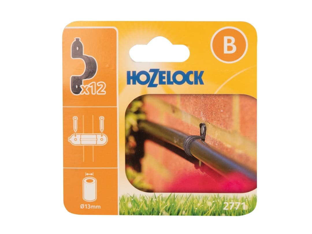 Hozelock 2771 Wall Clip 13mm (Pack 12) 100-001-340