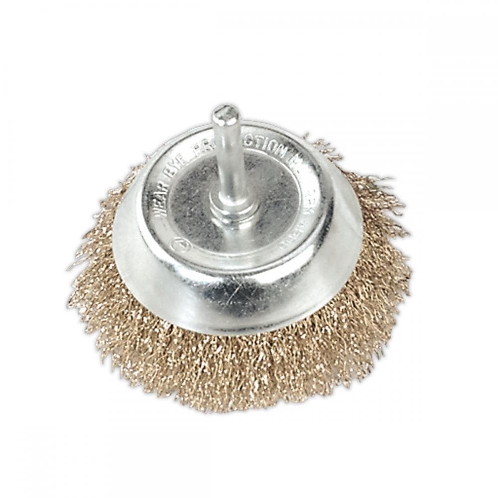 Sealey SCB75 Wire Cup Brush Ø75Mm With 6Mm Shaft