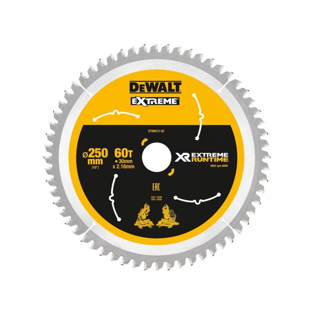 Dewalt DT99573-QZ Extreme Runtime Flexvolt Mitre Saw Blade 250 X 30Mm X 60T