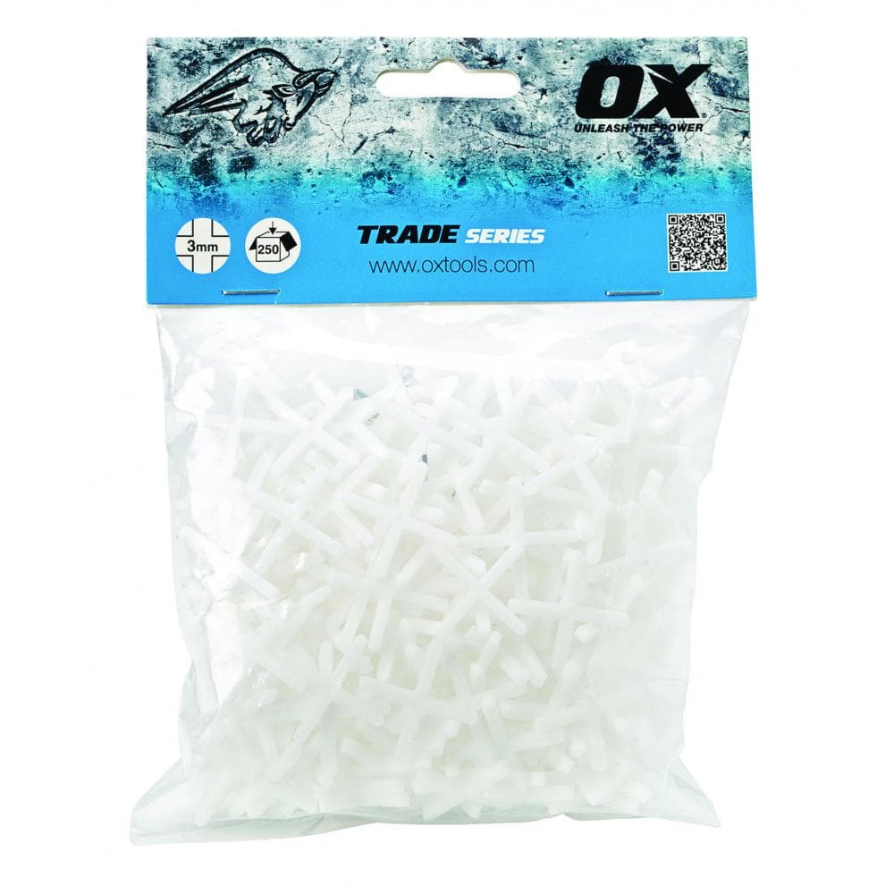Ox Tools OX-T160903 Ox Trade Cross Shaped Tile Spacers - 3Mm (250 Pcs) EA
