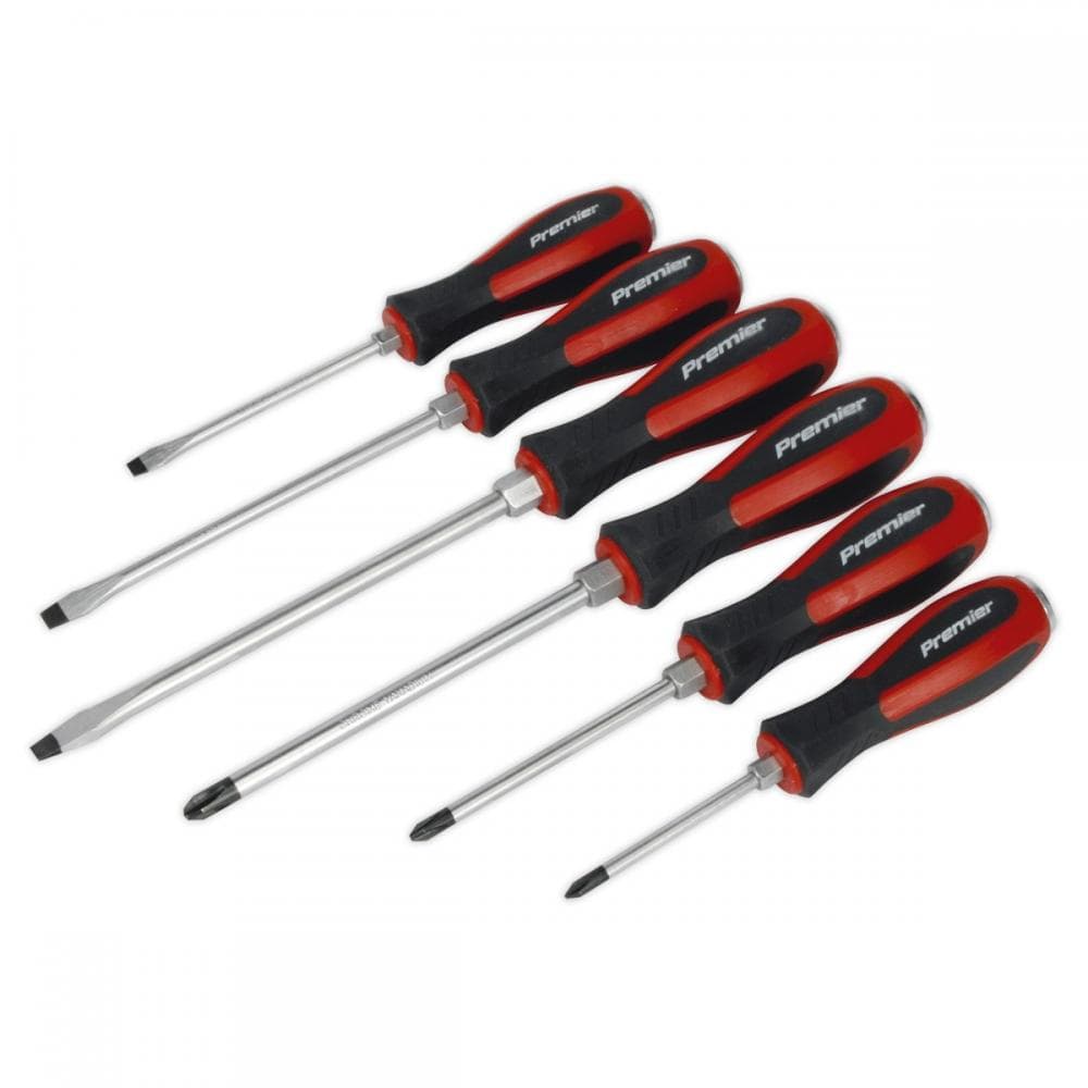 Sealey AK4932 Screwdriver Set 6Pc Hammer-Thru