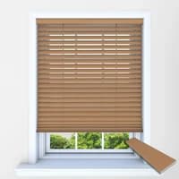 Honey Electric Wooden Blinds Bass Wood
