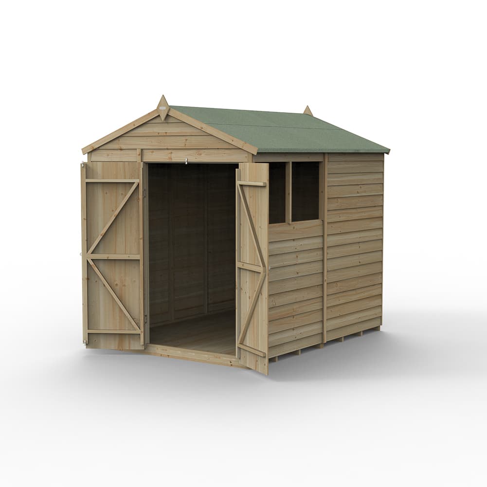 4LIFE Apex Shed 6 x 8 - Double Door - 2 Window Installation