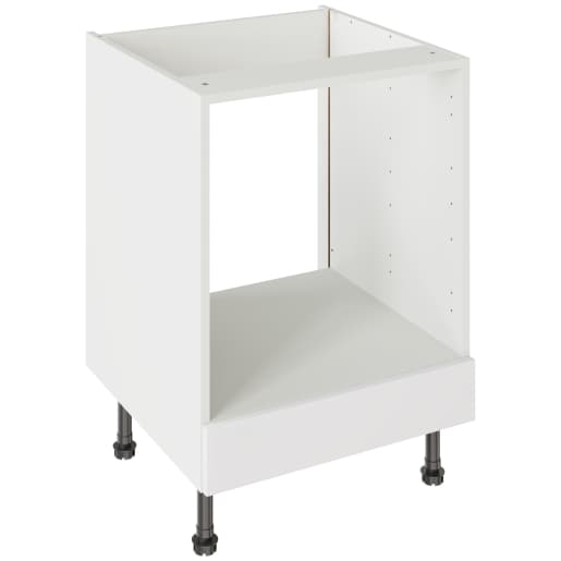 Flatpack 600 Oven Base Kitchen Cabinet Value Slab Standard Matt White