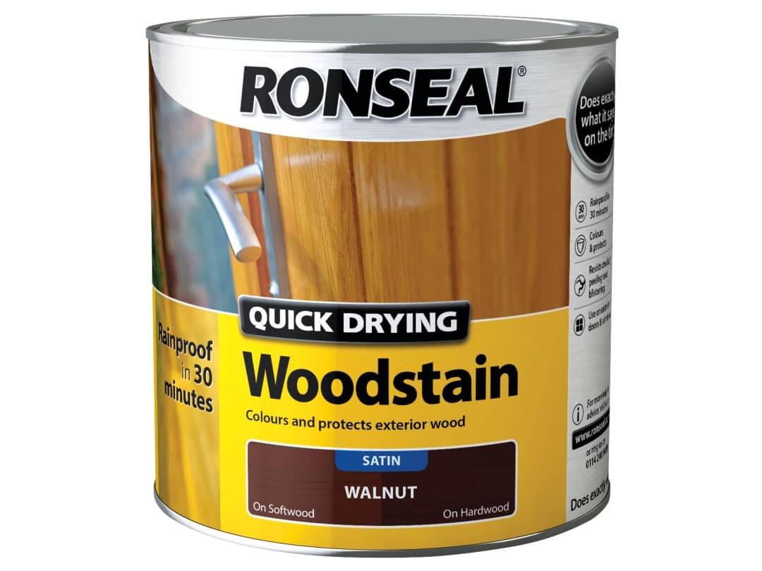 Ronseal Woodstain Quick Dry Satin Walnut 750ml 08737