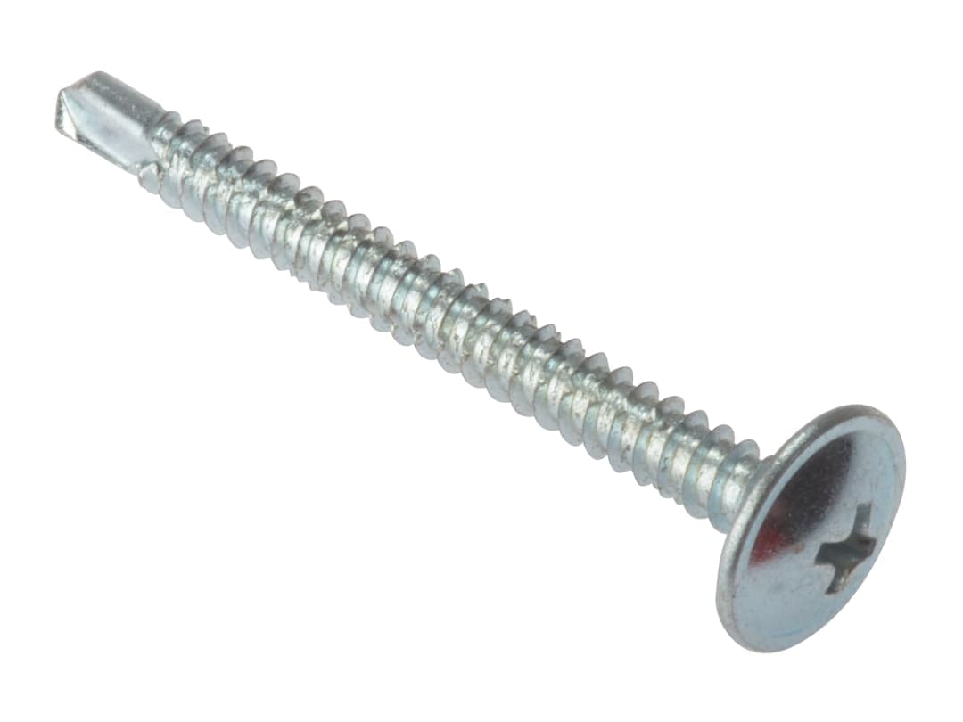 ForgeFix Baypole Self-Drill Screw Phillips Wafer Head ZP 4.8 x 100mm Box 100 100BPS48100ZP