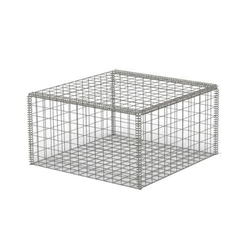 3mm Welded Wire Mesh Gabion Baskets - 1000mm x 1000mm x 500mm Galvanised