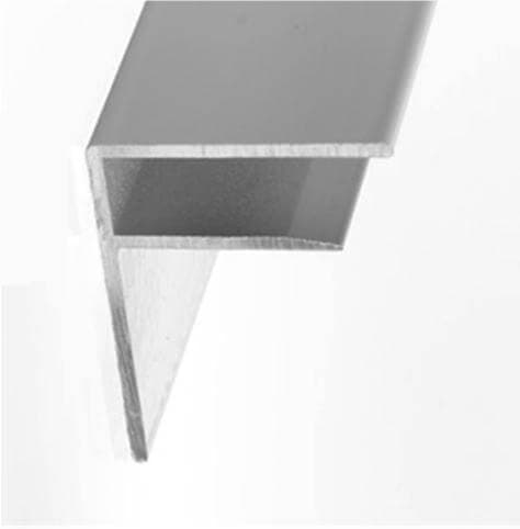 PolyX Aluminium F Section - 10mm x 3mtr White