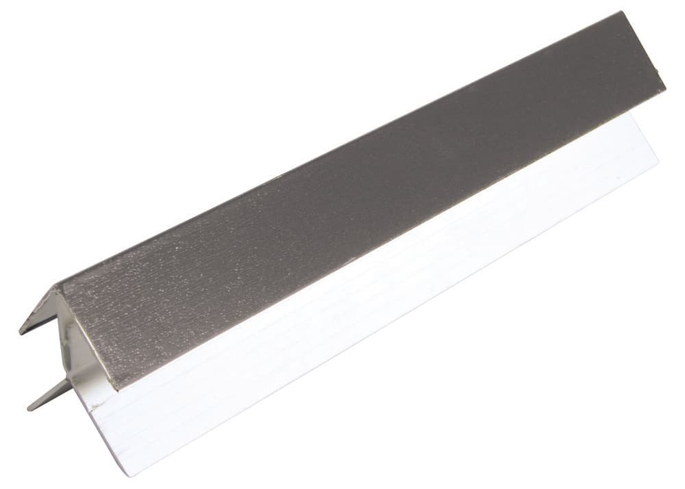 FloPlast Shiplap Cladding External Corner - 5mtr Black Ash Woodgrain