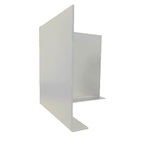 Aluminium Fascia L Profile External 90 Degree Corner - 150mm x 2mm White (9016 Matt)