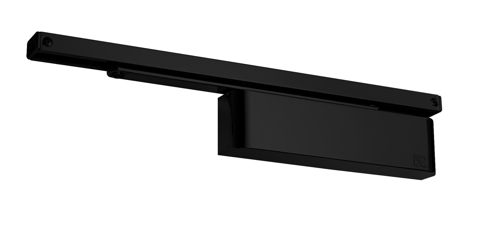 Rutland TS11204 Power Adjustable Fire Rated Surface Mounted Slide Cam Action Door Closer - EN2-4 - Semi Radius - Black