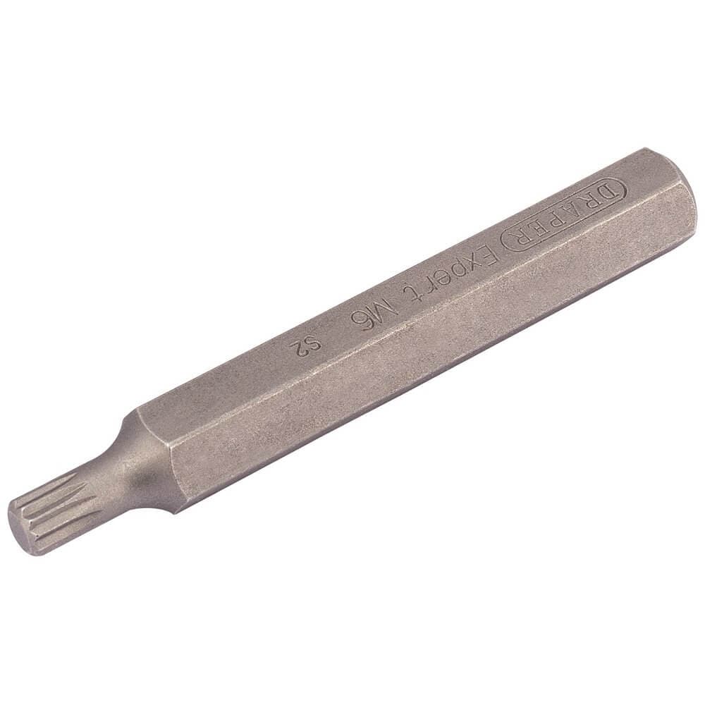 Draper Expert 33345 M6 X 75Mm Spline 10Mm Insert Bit For Mechanicfts Bit Sets each