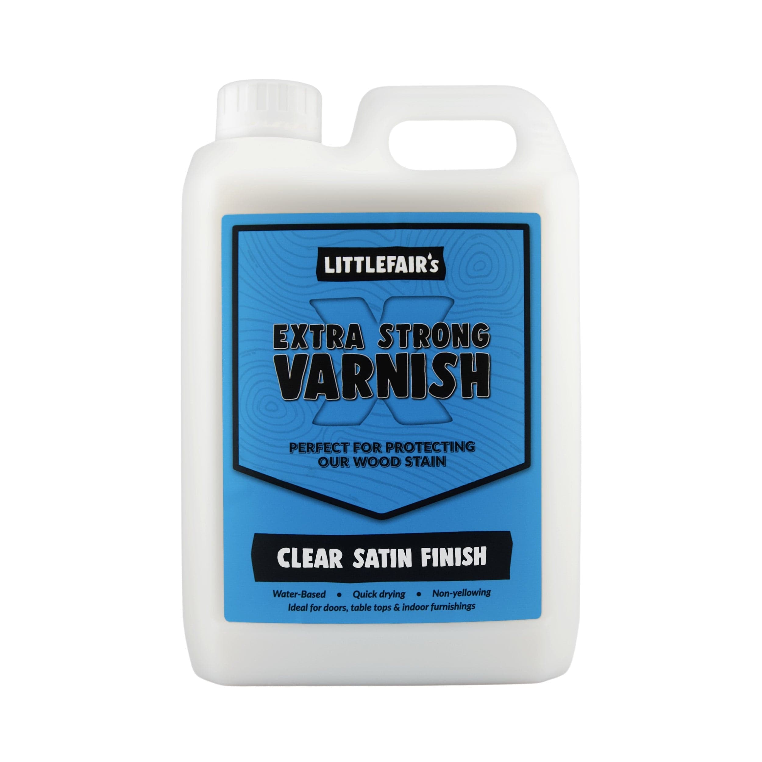 Littlefairs Water-Based Extra Strong Varnish - Matt/Satin/Gloss - Indoor Use (Doors/Floors/Tables/Furniture)