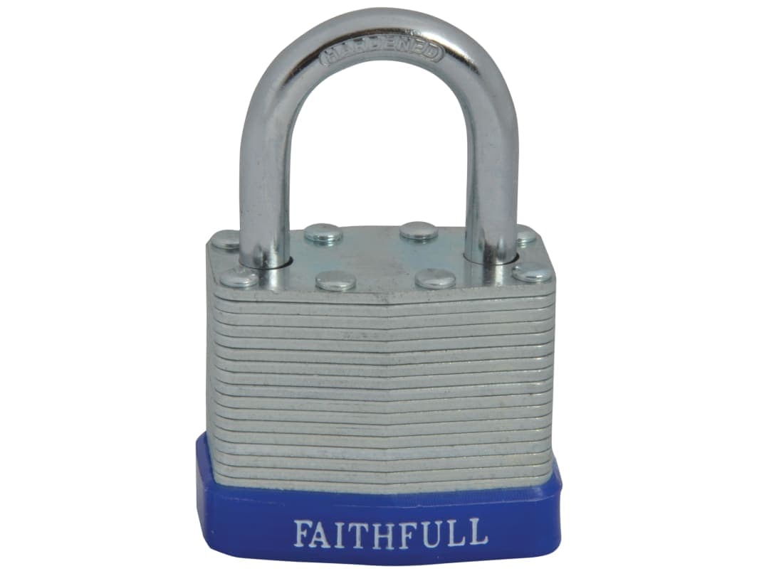 Faithfull Laminated Steel Padlock 40mm 3 Keys FAIPLLAM40