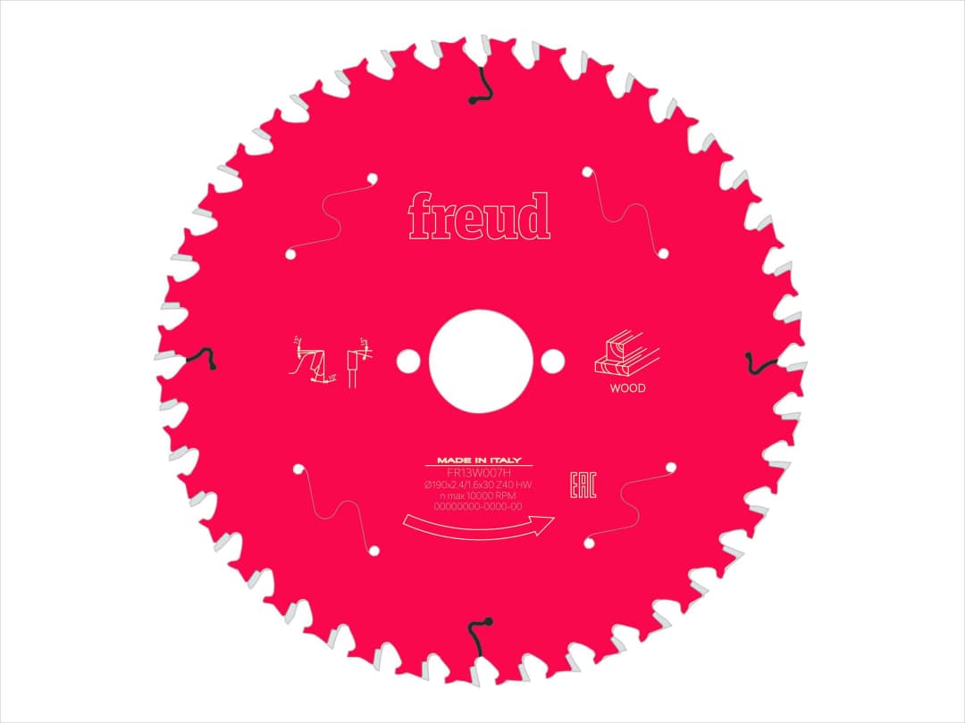 Freud Wood Circular Saw Blade 190 x 30 x 2.4/1.6mm x 40T F03FS09718