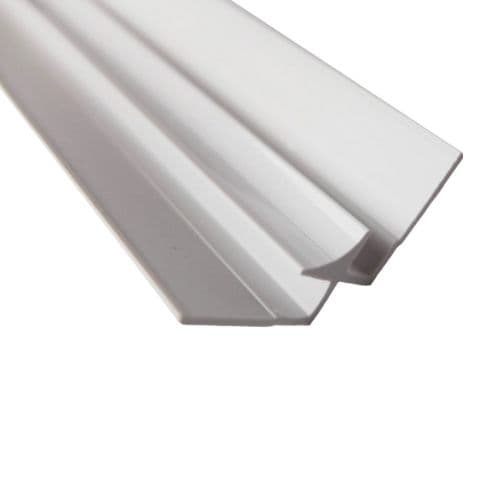 Compact Composite Wall Panel 4mm Internal Corner - 2440mm White Tile
