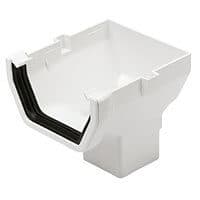 FloPlast Square Gutter Stopend Outlet - 114mm White