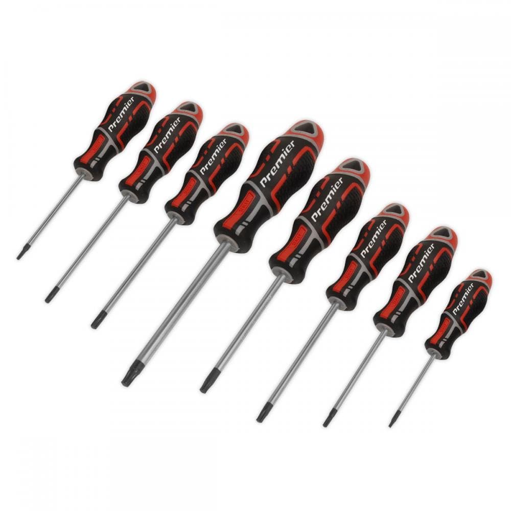 Sealey AK4323 Screwdriver Set 8Pc Security Trx-Star* Gripmax® - Red