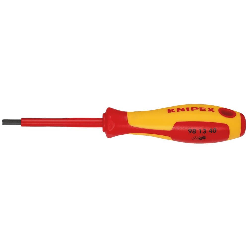 Knipex 98 13 40 Vde Insulated Hexagon Screwdriver 4.0 X 75Mm each 1 18776