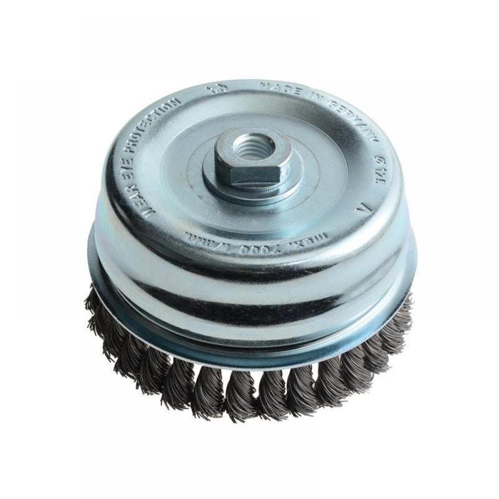 Lessmann 487.217 Knot Cup Brush 125Mm M14X2.0 0.50 Steel Wire*