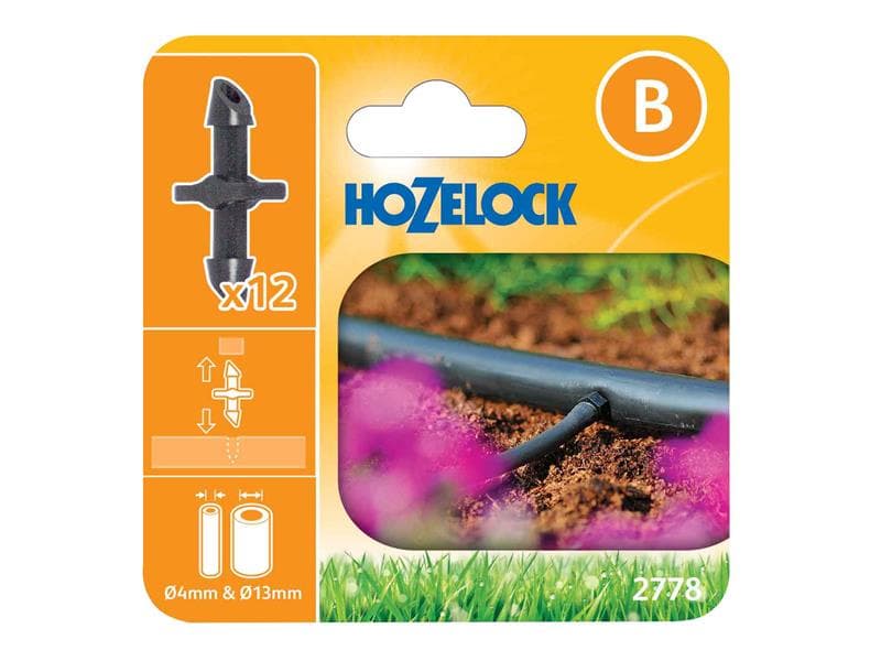 Hozelock 100-001-352 2778 Straight Connector 4Mm (Pack 12)